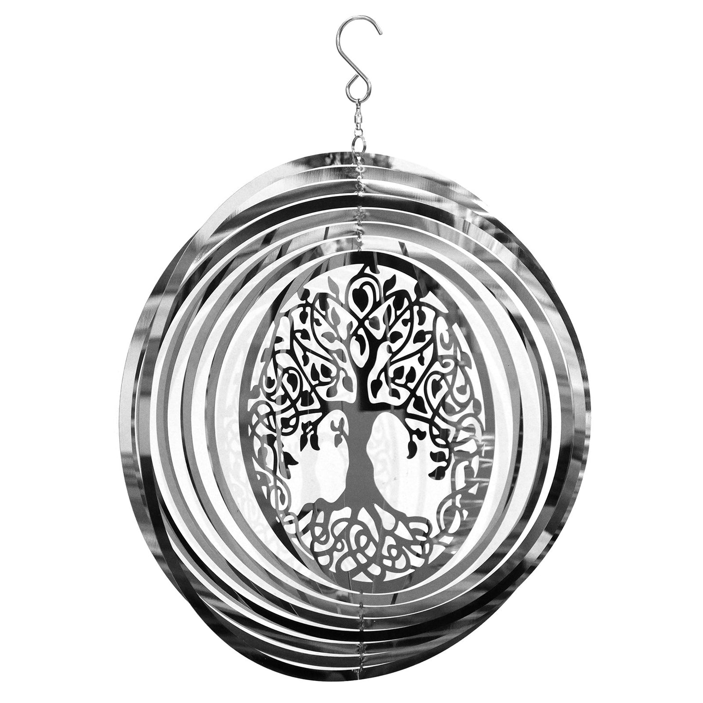 No.PT2401 Tree of Life Stainless Steel Hanging Wind Spinner