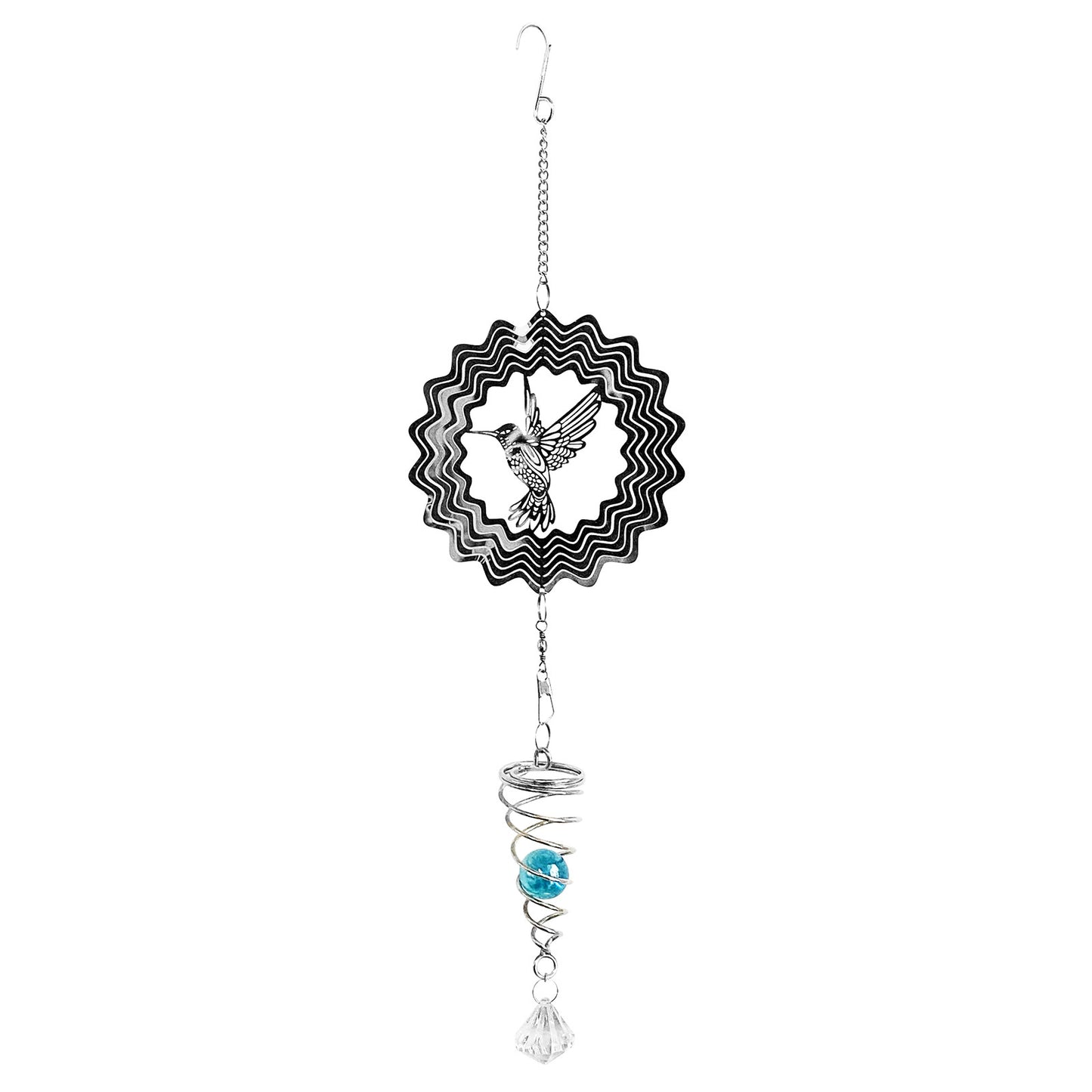 No.PT2507 Hummingbird Stainless Steel Hanging Spiral Spinner