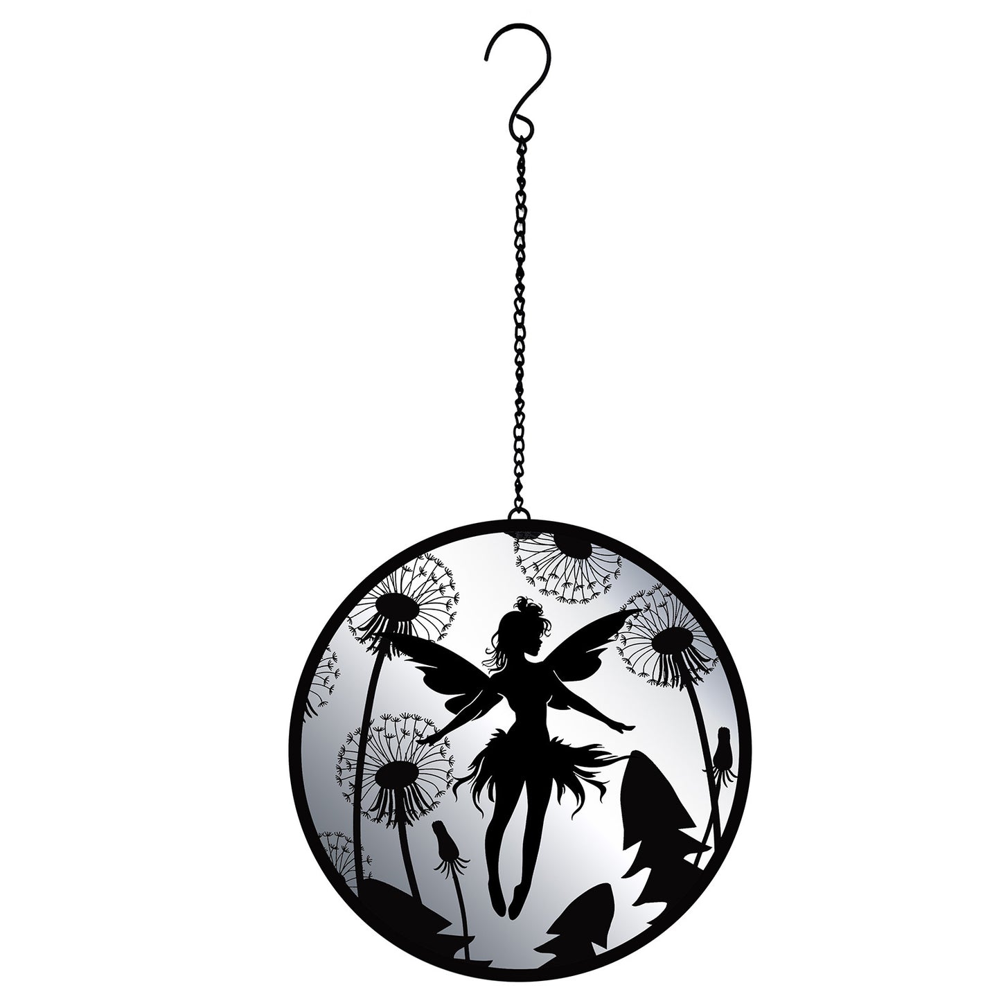 No.PT2703BK Black Fairy Hanging Mirror Silhouette