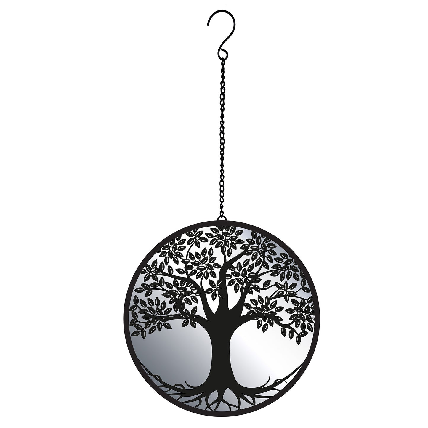No.PT2704BK Black Tree of Life Hanging Mirror Silhouette