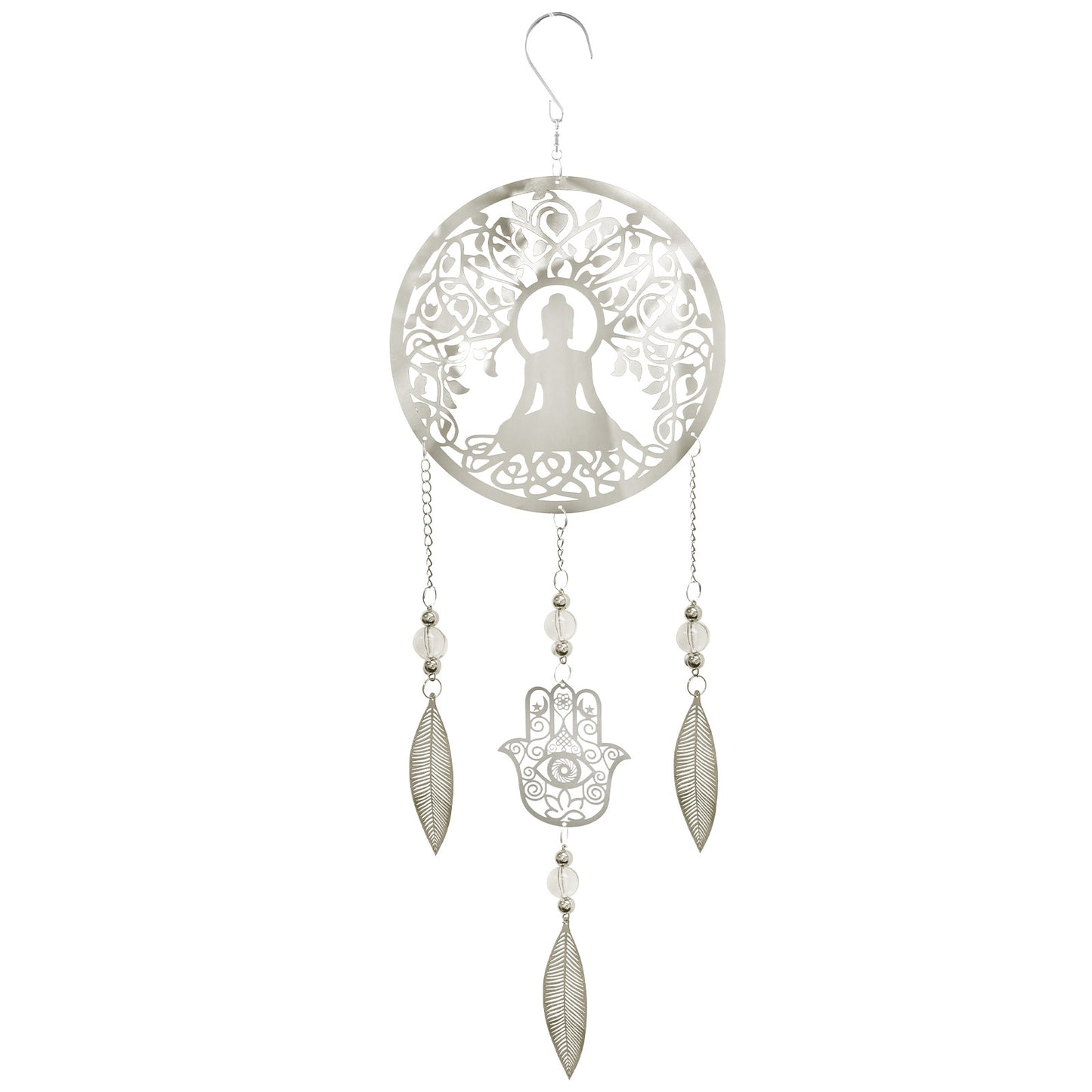 No.PT2812 Buddha Stainless Steel Hanging Dreamcatcher