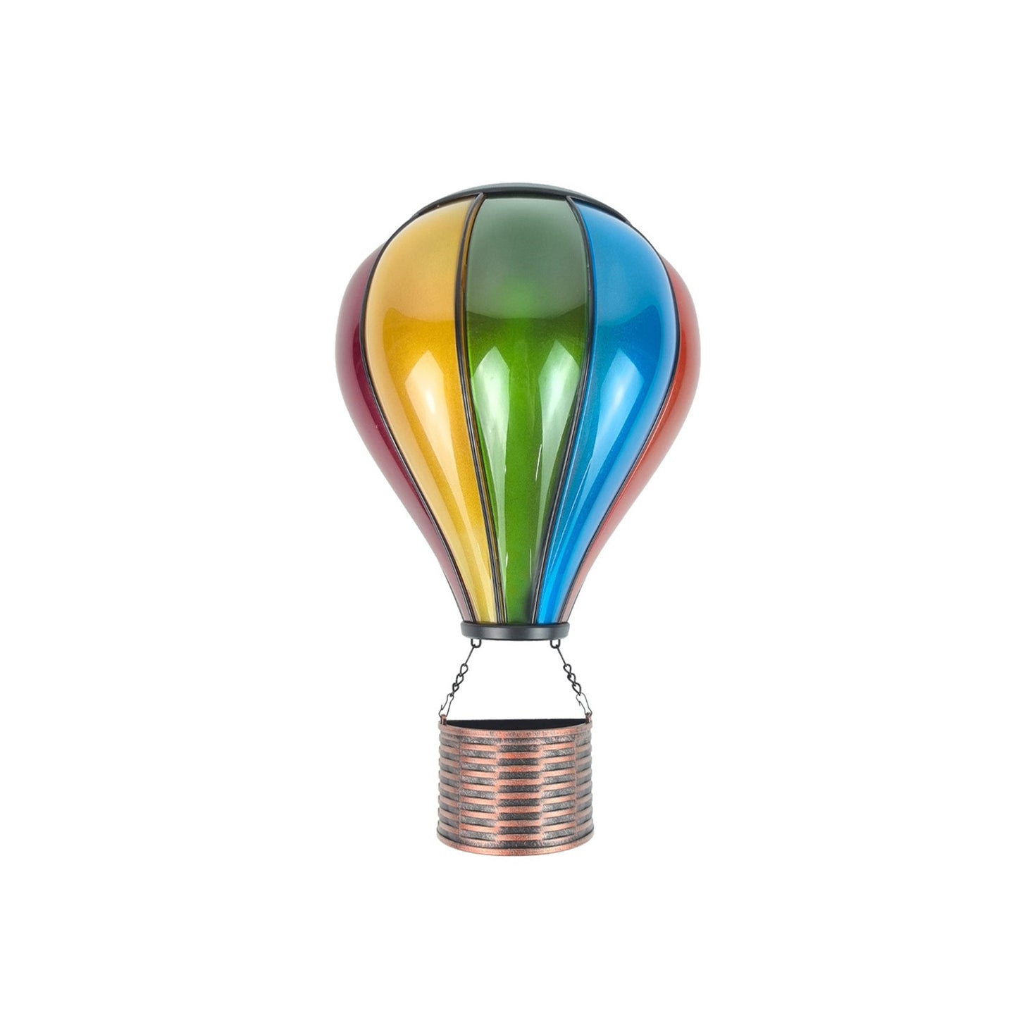 No.PT6123 Small Wall Mounted Solar LED Hot Air Balloon - Rainbow