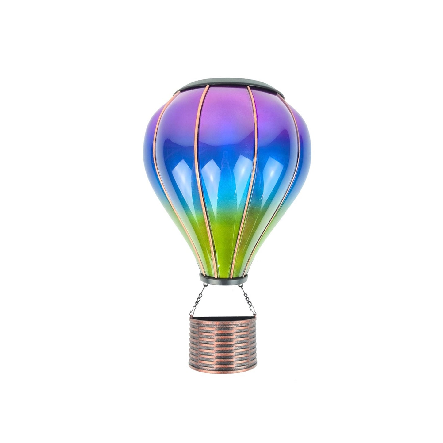No.PT6125 Small Wall Mounted Solar LED Hot Air Balloon - Triple Colour