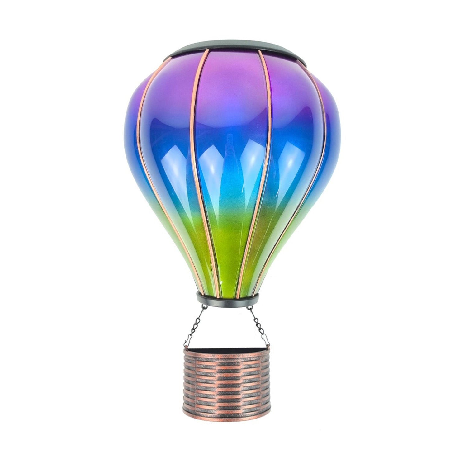 No.PT6126 Large Wall Mounted Solar LED Hot Air Balloon - Triple Colour