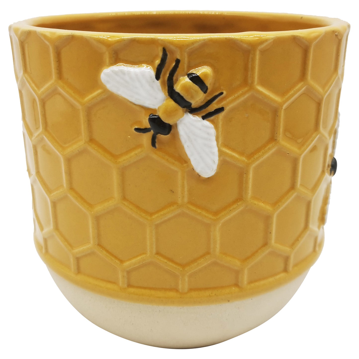 No.PW9111YL Large Yellow Ceramic Honeybee Pot