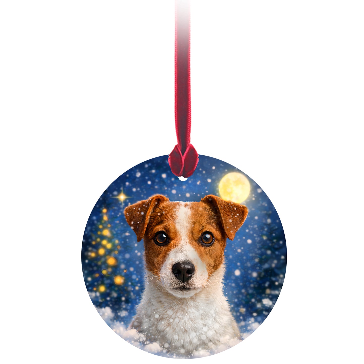 No.PX1010 Christmas Tree Glass Hanger - Jack Russell