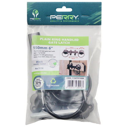No.1136/PP Plain Ring Handle Gate Latch - PERRYPACK