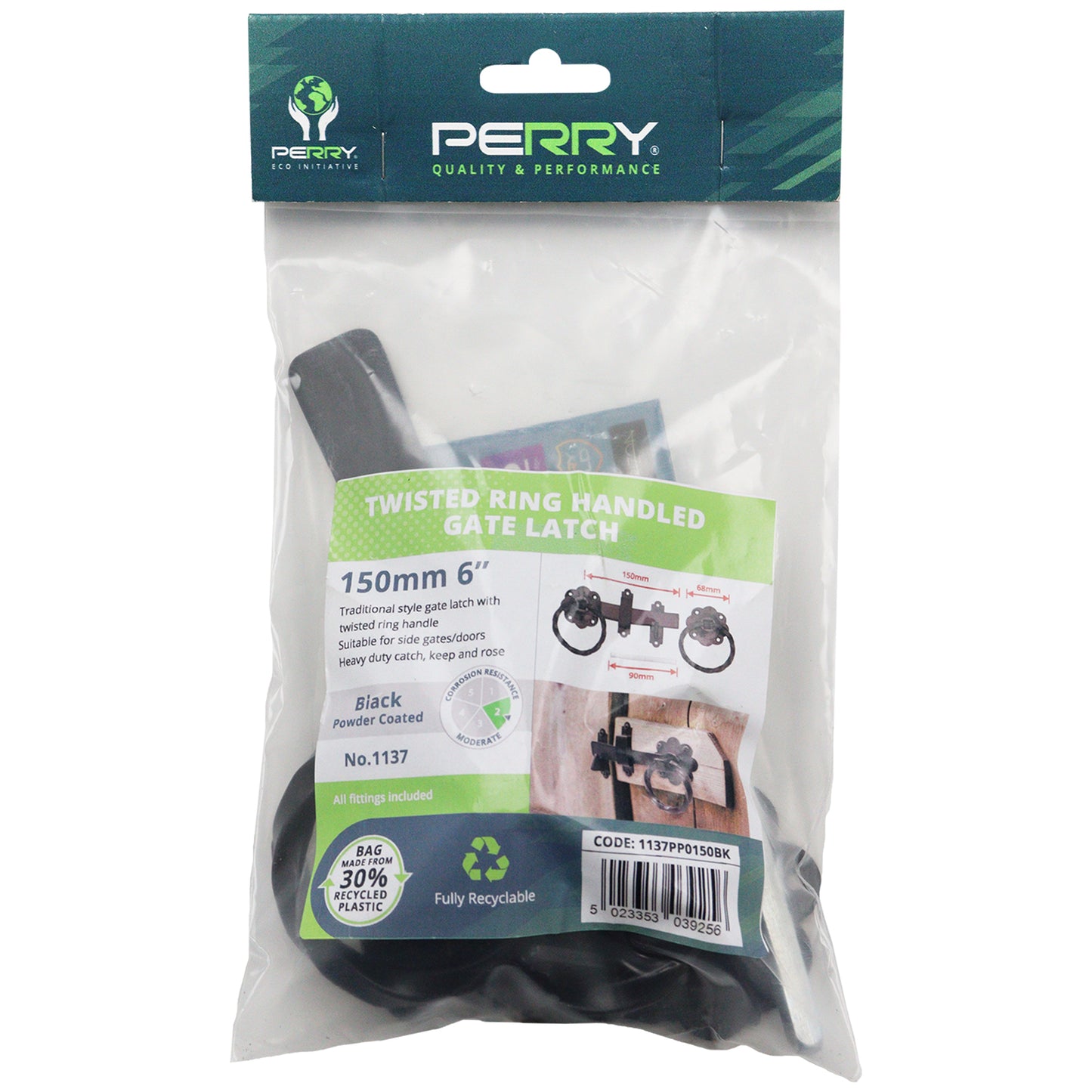 No.1137/PP Twisted Ring Handle Gate Latch - PERRYPACK