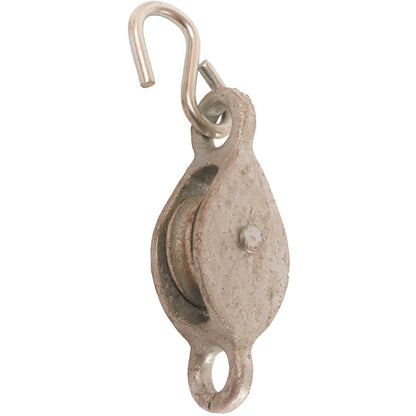 No.1260C/PP Single Line Cast Pulley With Hook & BZP - PERRYPACK