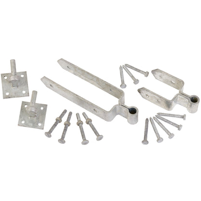 No.131-153/PP Fieldgate Hinge Set on 4" x 4" Plates - PERRYPACK
