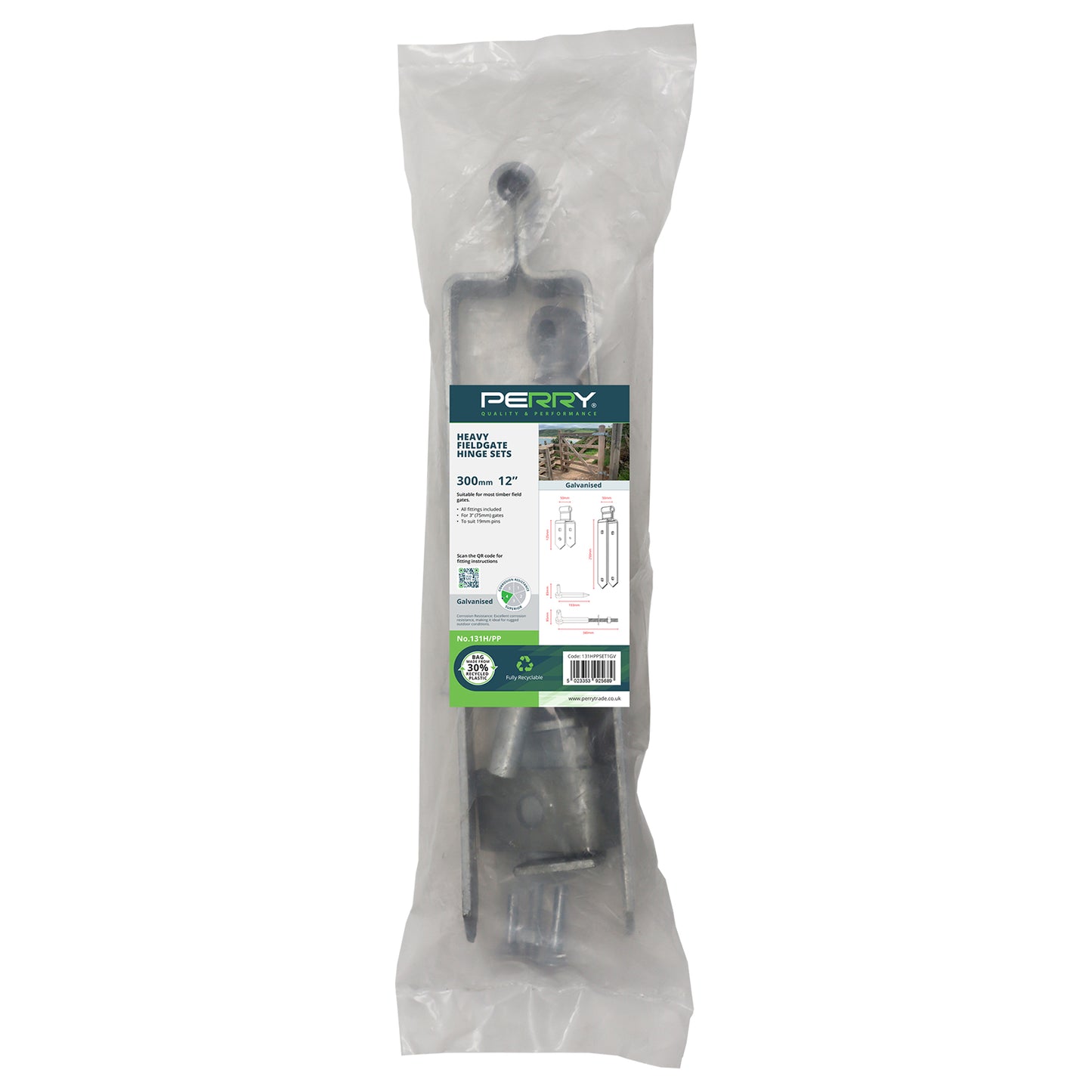 No.131H/PP Heavy Fieldgate Hinge Sets - PERRYPACK