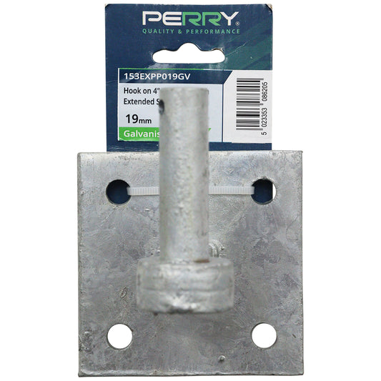 No.153EX/PP No.153EX/PP Hook on 4" x 4" Plate with Extended Shoulder - PERRYPACK