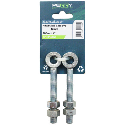 No.165 Adjustable Gate Eyes - To suit 19mm Pin - PerryPack Pack of 2