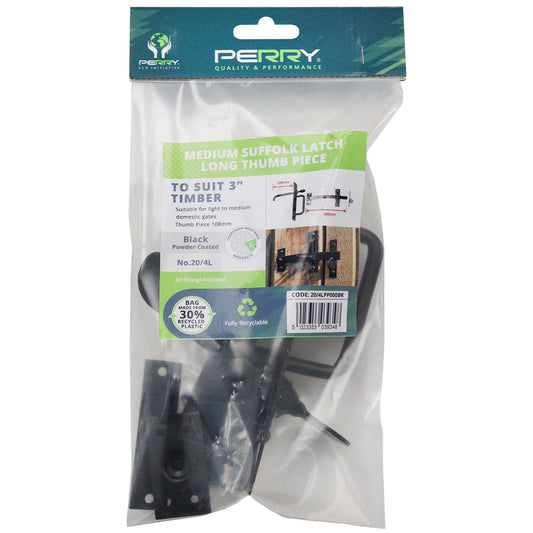 No.20/4L/PP Medium Suffolk Gate Latch Sets - PERRYPACK