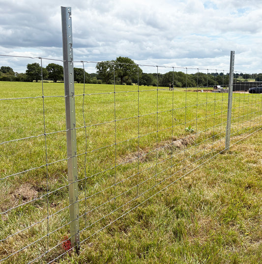 1.8m No.2170/INTER QuickClip Metal Fencing System - Intermediate Post with 11 Holes and Anti-Pull SS