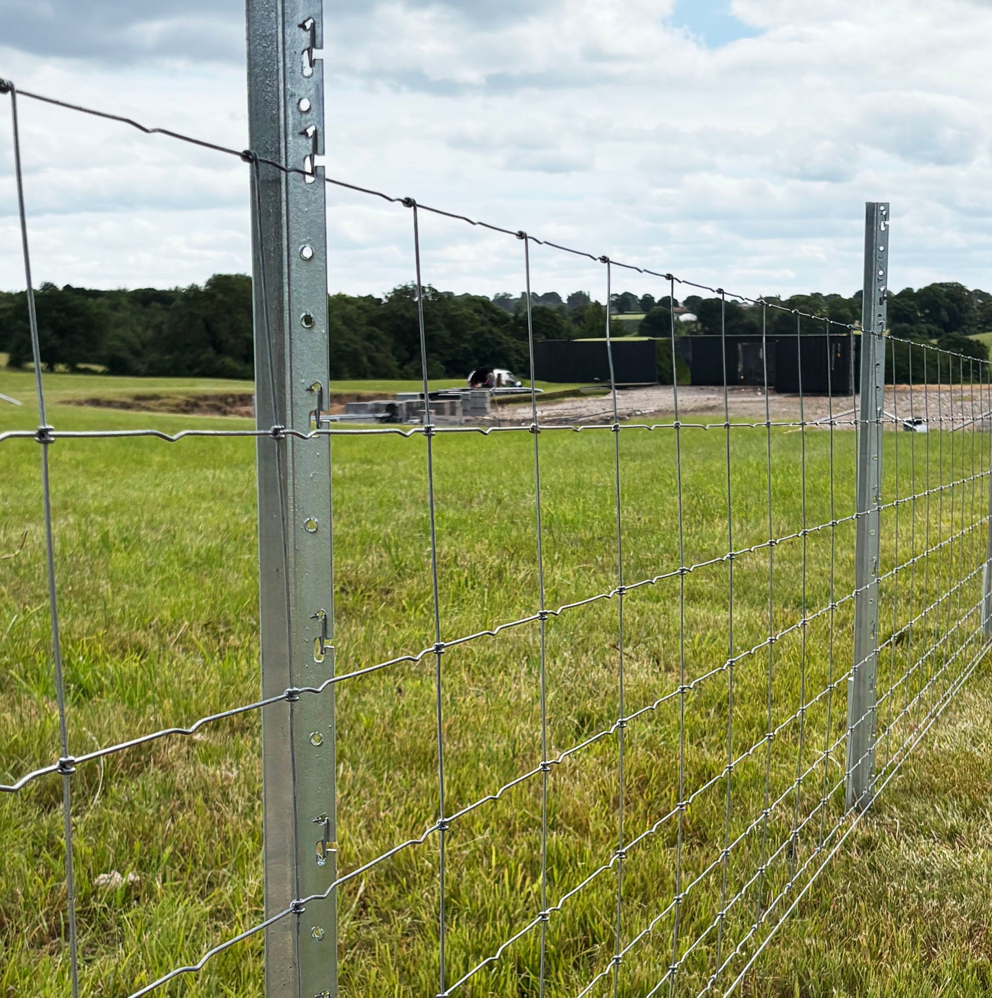 1.8m No.2170/POST QuickClip Metal Fencing System - Intermediate Post with 11 Holes and Anti-Pull SS