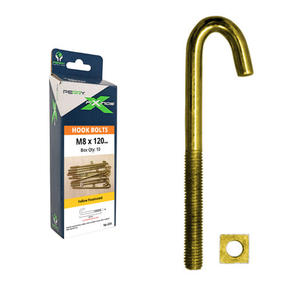 No.434/PP Hook Bolts - with Square Nuts