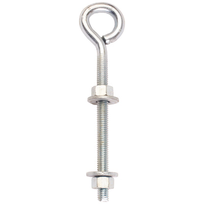 No.452 Welded Eye Bolts c/w 2 Nuts & 2 Washers - PerryPack Pack of 6