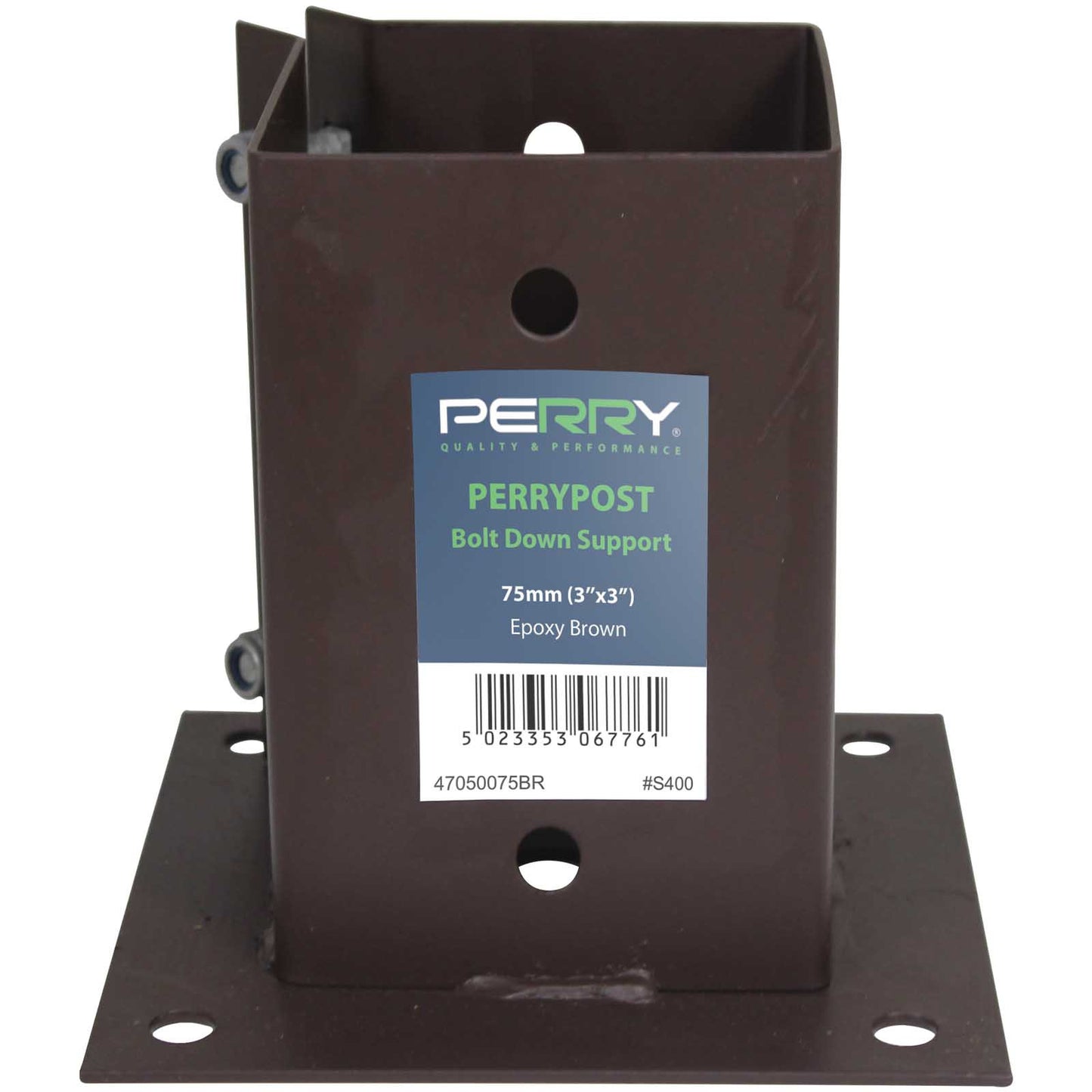 No.4705 PerryPost Bolt Grip Fence Post Support to Bolt Down