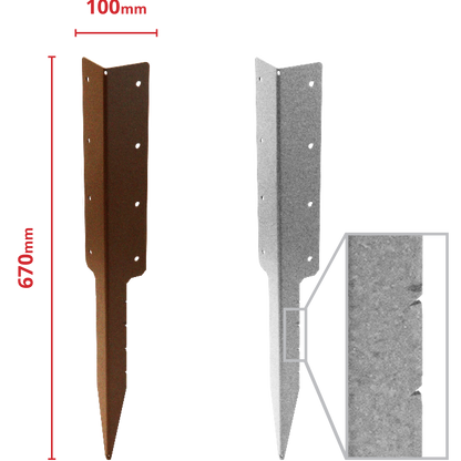No.4714 SleeperSecure Double Sleeper Corner Support Spike