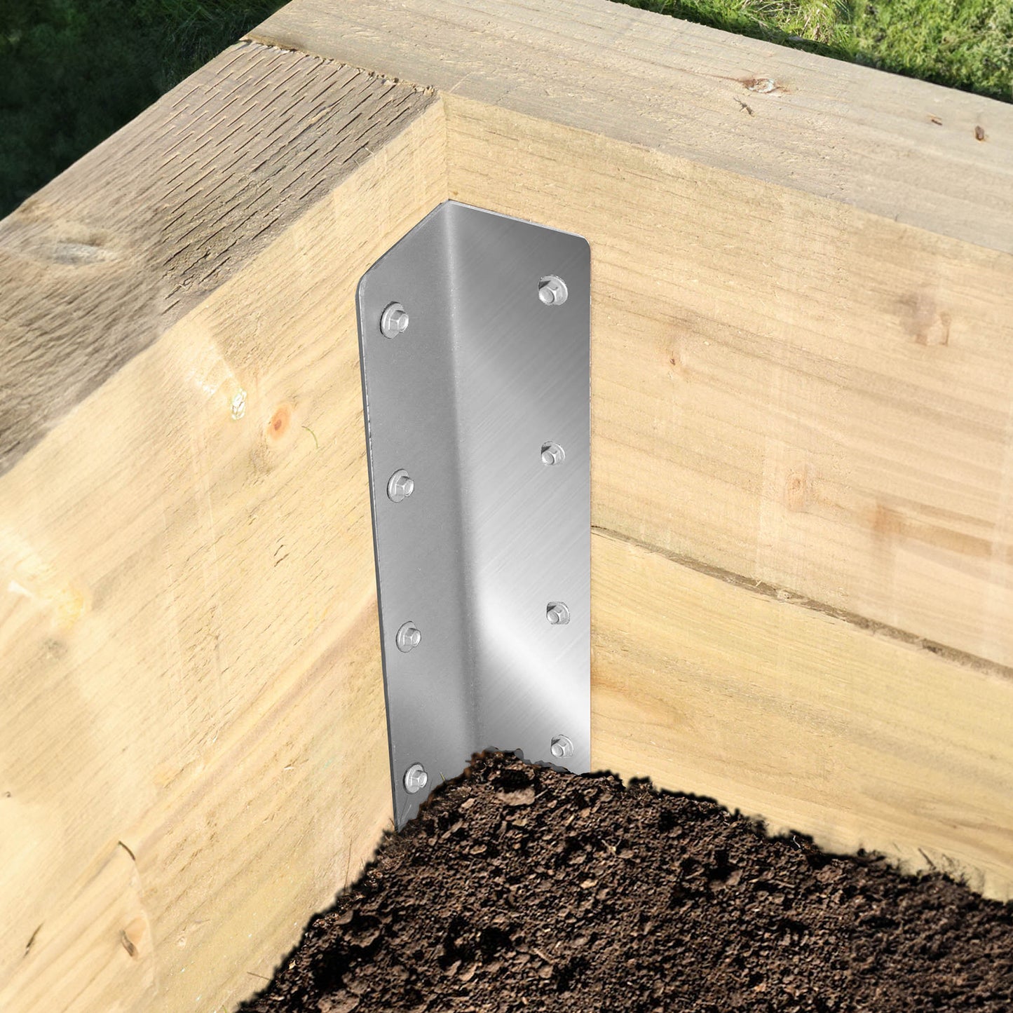 No.4714/S SleeperSecure Stainless Steel (A2/304) Double Sleeper Corner Support Spike