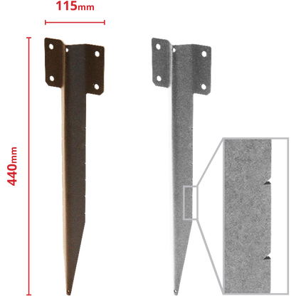 No.4715 SleeperSecure Single Sleeper Straight Support Spike