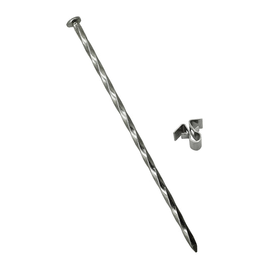 No.4743 EdgeMaster Stainless Steel Clip and 9.5mm x 300mm Securing Pin - Pack of 5