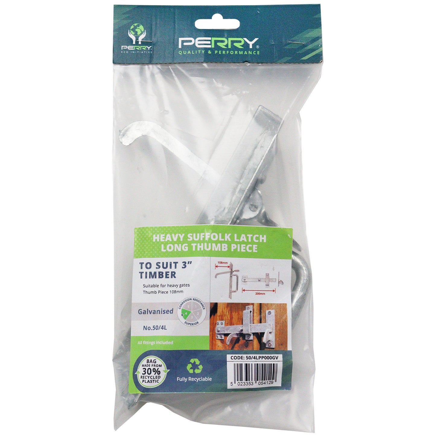 No.50/4L/PP Heavy Suffolk Latches (3" Gates) - PERRYPACK
