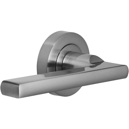 116mm No.5200 Vision Vela Designer Lever Handles on 50mm Round Rose.
