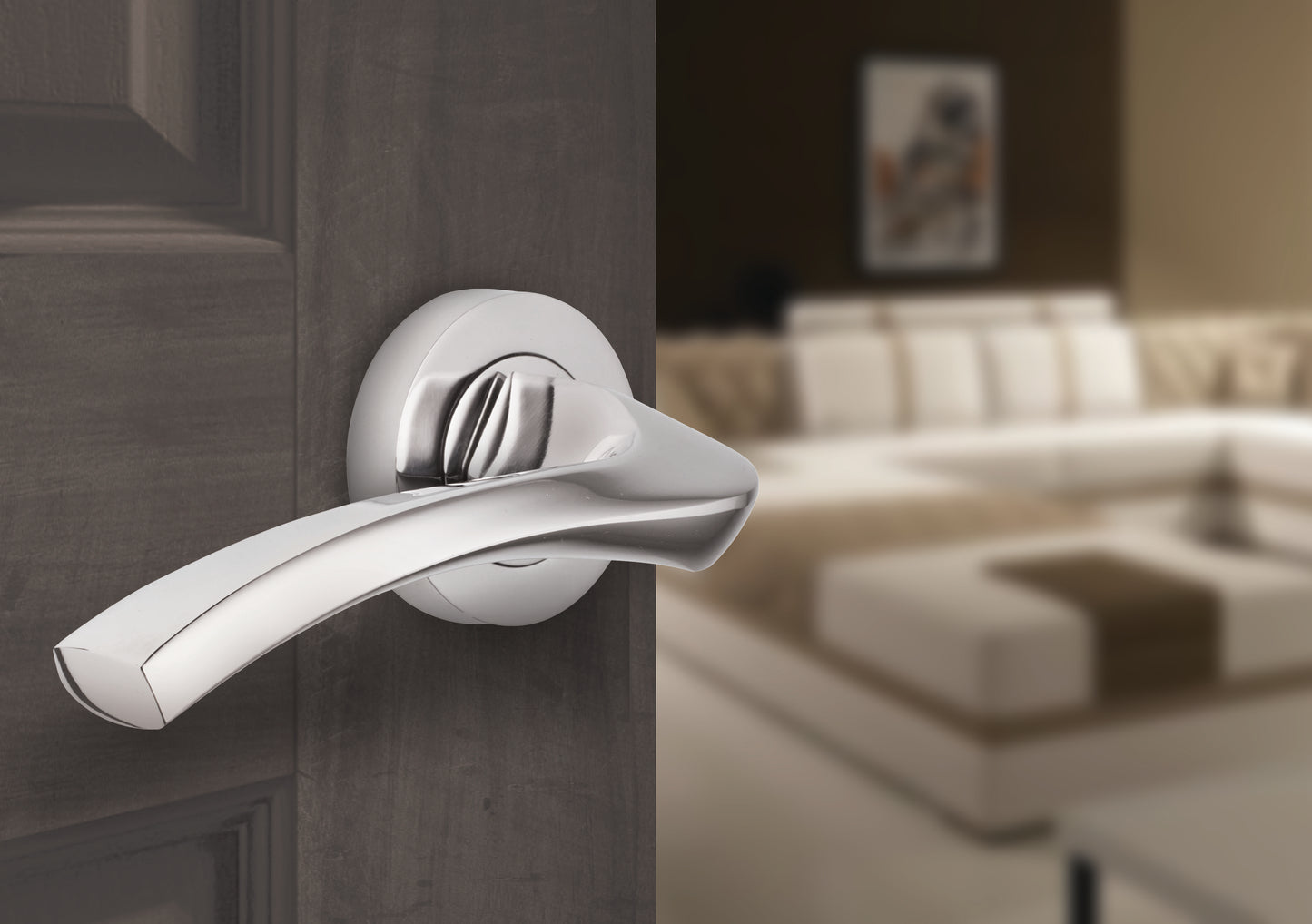 120mm No.5203 Vision Lyra Designer Lever Handles on 52mm Round Rose
