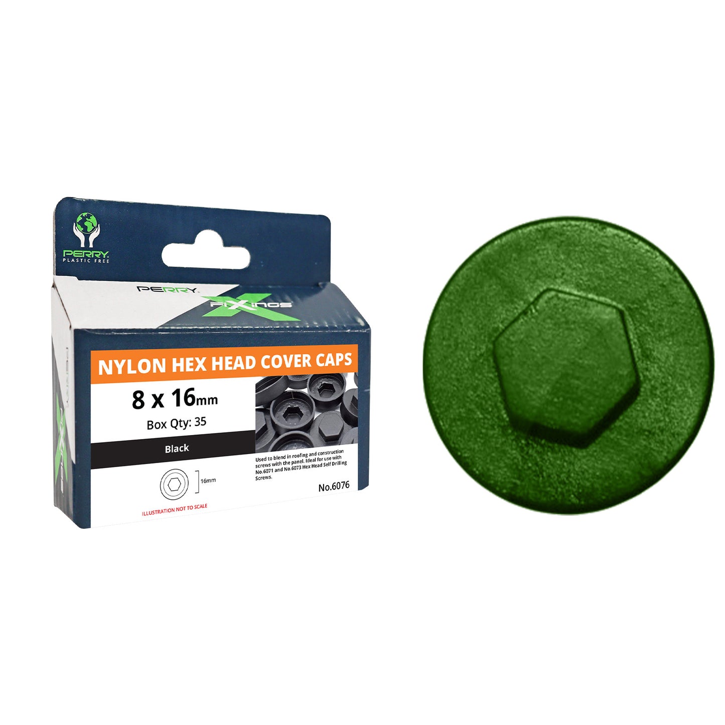 No.6076/PP Nylon Hex Head Cover Caps