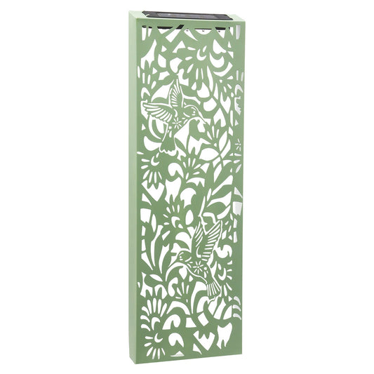 No.PA1013SG Narrow Metal Solar Wall Panel - Hummingbird - Sage Green