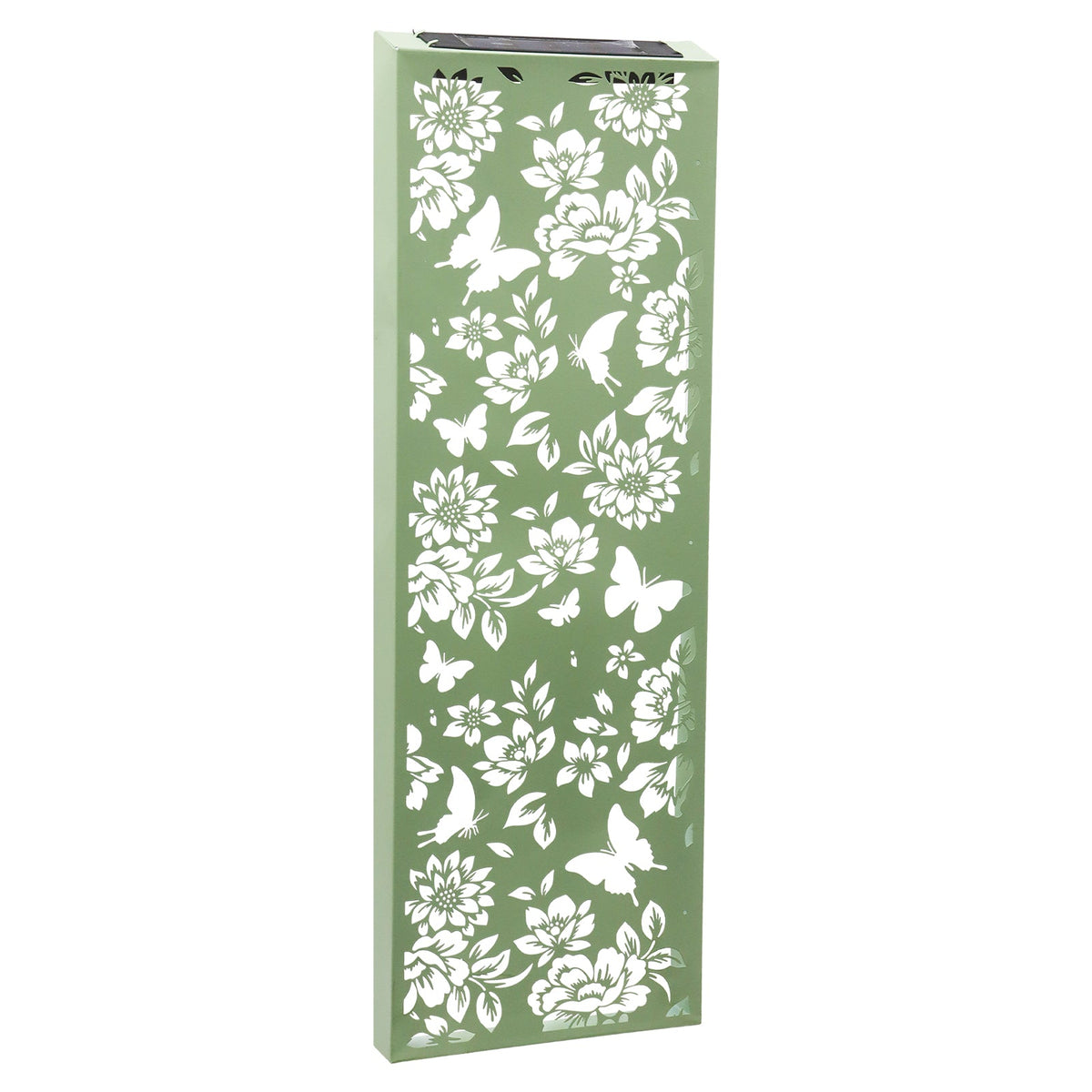 No.PA1014SG Narrow Metal Solar Wall Panel - Butterfly - Sage Green