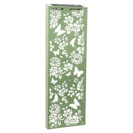 No.PA1014SG Narrow Metal Solar Wall Panel - Butterfly - Sage Green
