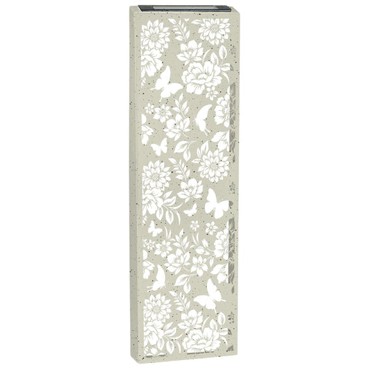 No.PA1014WH Narrow Metal Solar Wall Panel - Butterfly - Sand