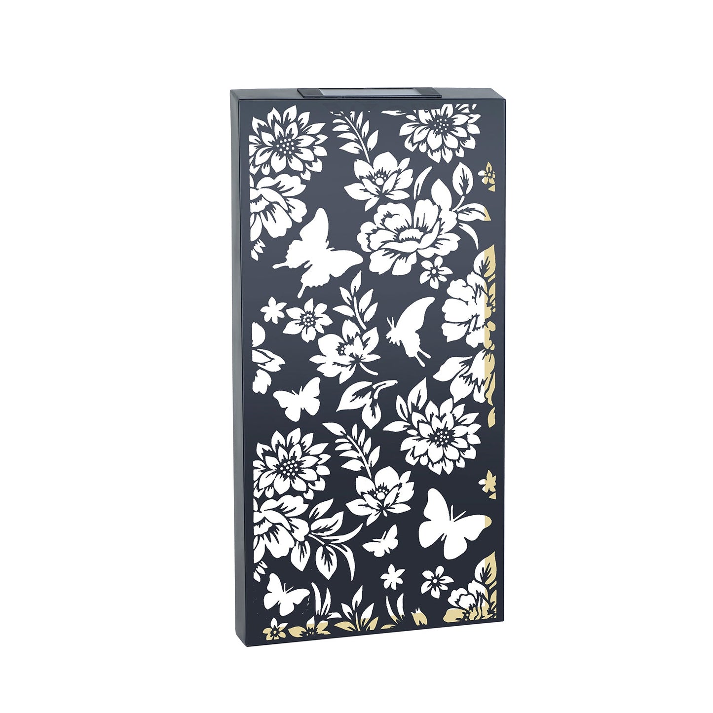 No.PA1018BK Metal Large Solar Wall Panel - Butterfly