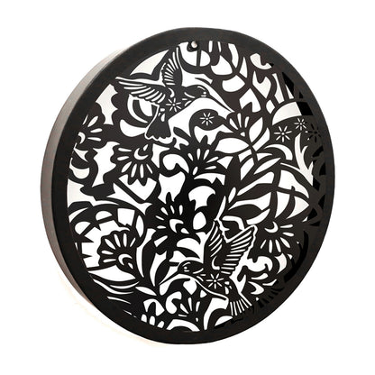 No.PA1020BK Metal Hummingbird Solar Wall Panel
