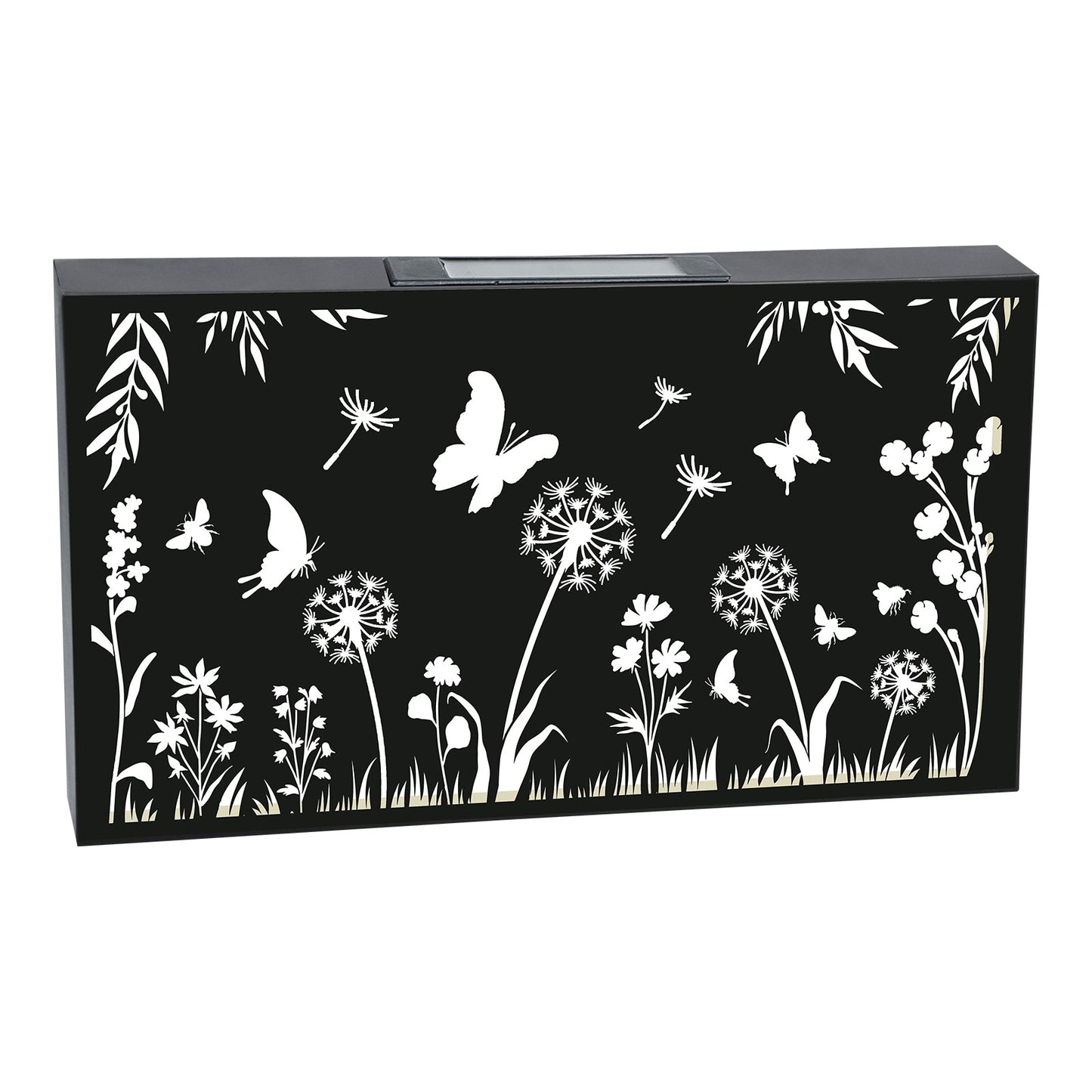 No.PA1030BK Metal Landscape Solar Wall Panel - Butterfly