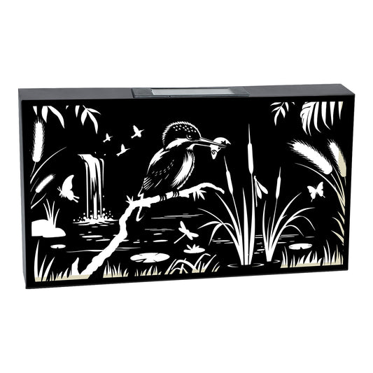 No.PA1031BK Metal Landscape Solar Wall Panel - Kingfisher