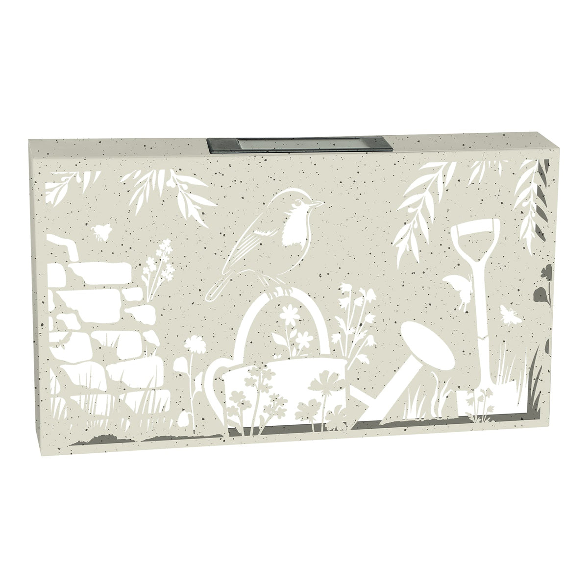 No.PA1033WH Landscape Metal Solar Wall Panel - Robin - Sand