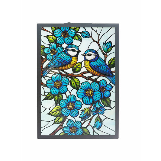 No.PA1252 Backlit Solar Suncatcher Wall Art - Blue Tit