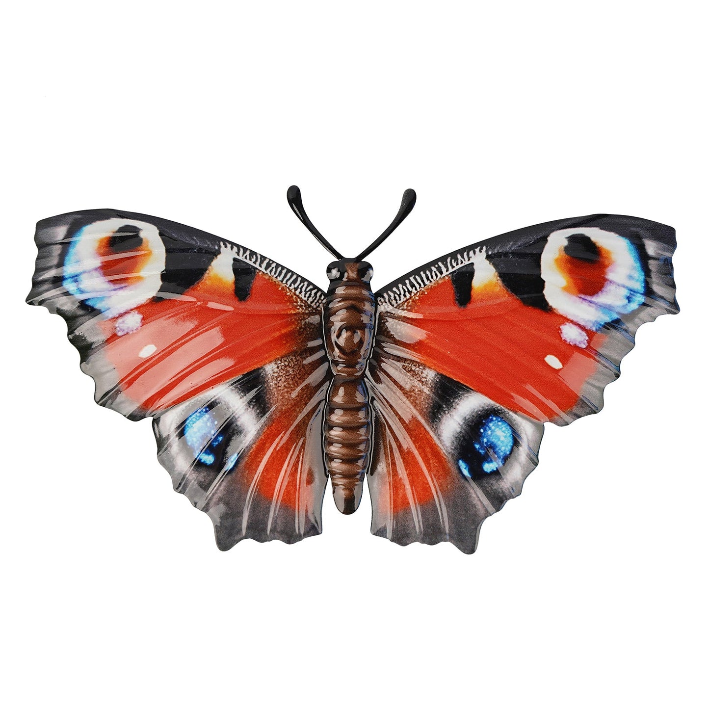 No.PA1711 Medium Metal Realistic Butterfly Wall Art - Red