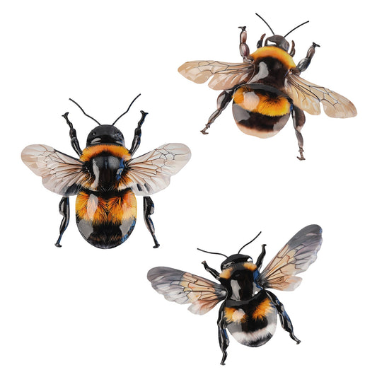 No.PA1721 Metal Bee Wall Art - Set of 3