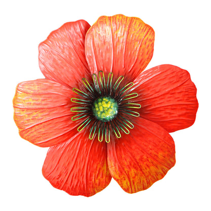 No.PA2540 Large Metal Wall Mounted Poppy
