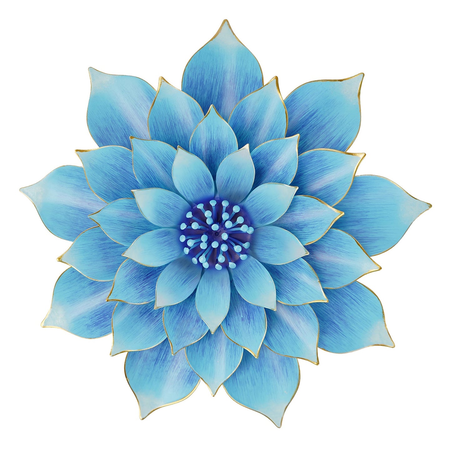 No.PA2545 Large Metal Wall Mounted Dahlia - Blue