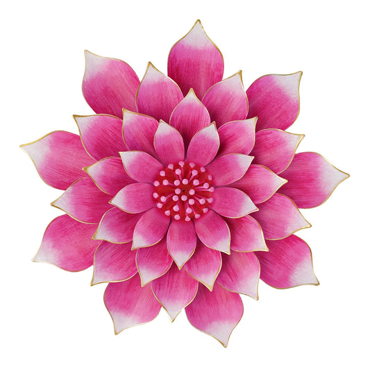 No.PA2546 Large Metal Wall Mounted Dahlia - Pink