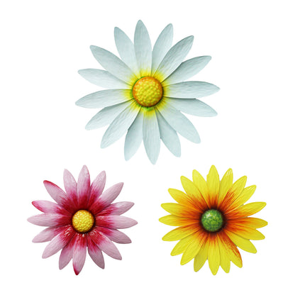 No.PA2551 Set of 3 Metal Wall Mounted Daisies