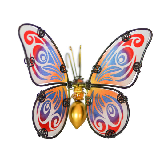 No.PA4015 Glass Wing Fancy Butterfly Pot Hanger - Gold