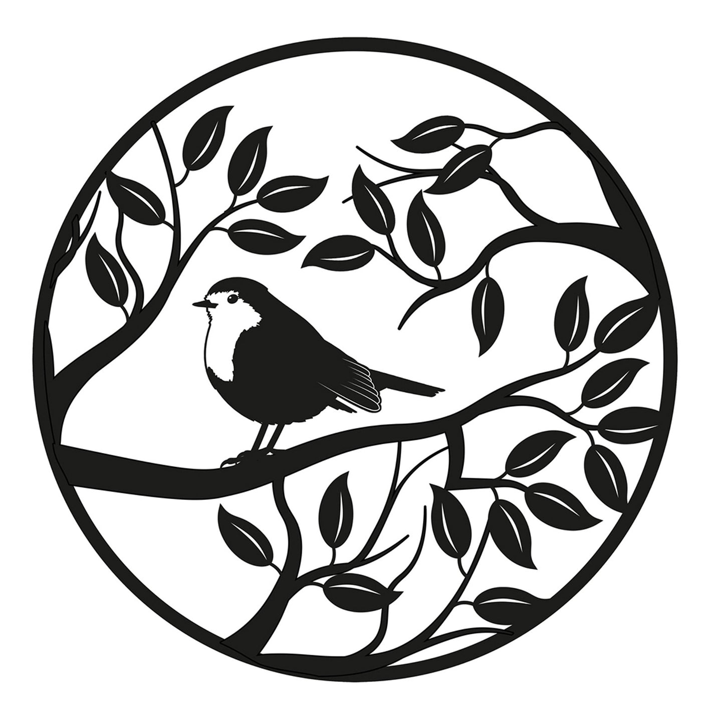 No.PA5070BK Robin Silhouette Wall Art