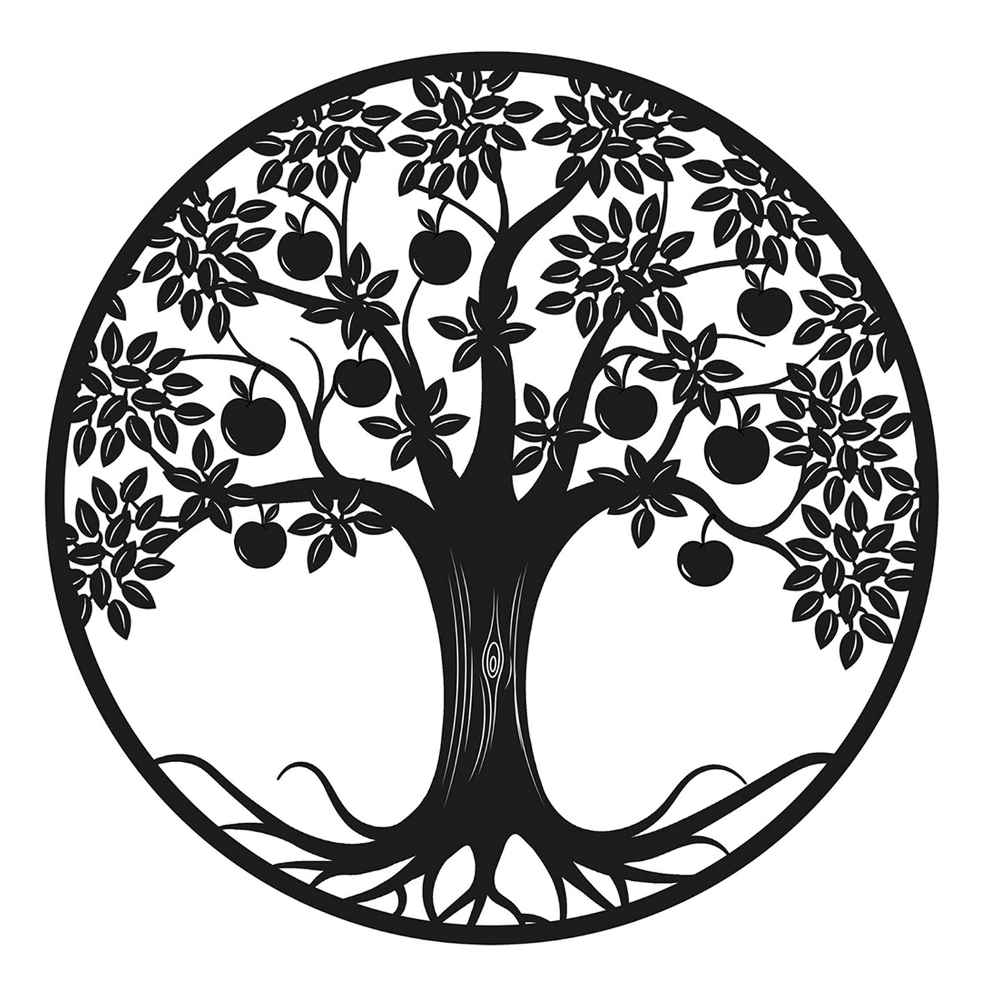No.PA5071BK Apple Tree Silhouette Wall Art